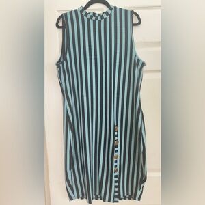 Fashion Nova Striped Sleeveless Dress with Button Detail (BRAND NEW)